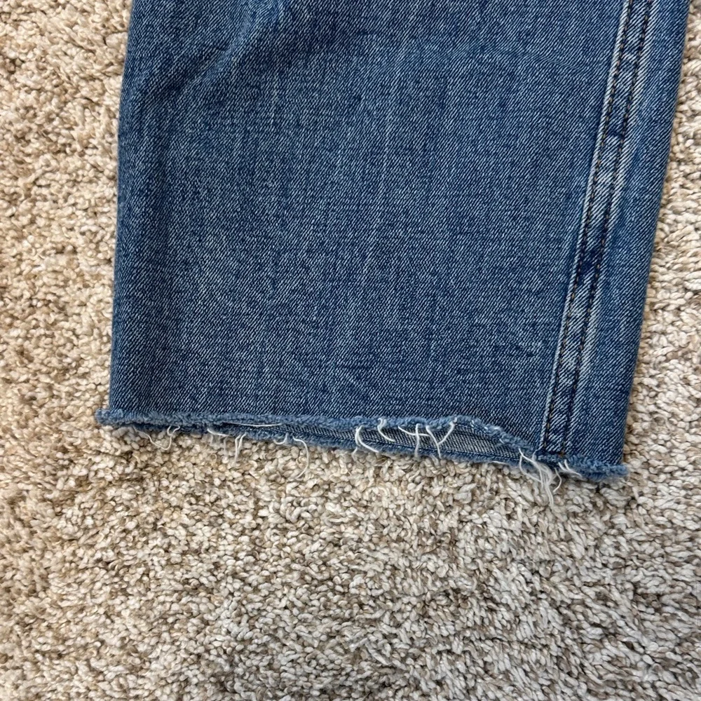 Abercrombie & Fitch Blue Distressed Straight Leg Jeans - Picture 9 of 15
